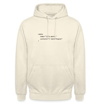 Programmierer Merch - Unisex Hoodie - Vanille-Milchshake - Vorne - Alina (178cm) & Michal (187cm)