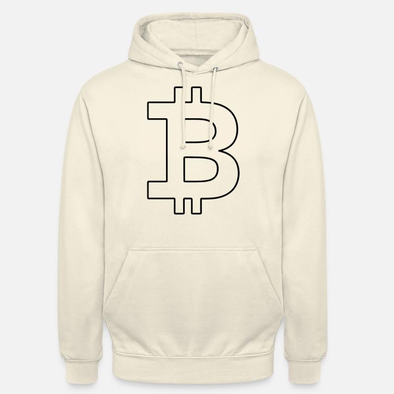Bitcoin Logo Silhouette Digital valuta - Unisex-hettegenser - vanilje-milkshake