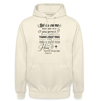 22 Let us Come - Unisex Hoodie - Vanille-Milchshake - Vorne - Alina (178cm) & Michal (187cm)