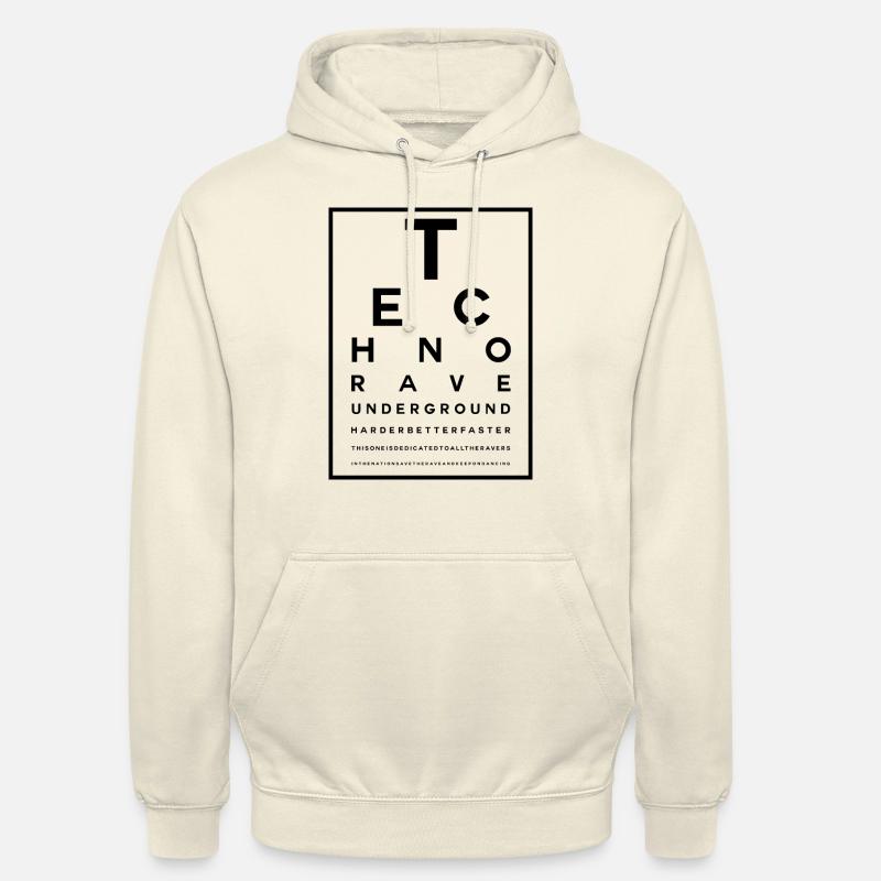 Techno Visual Test - Sweat-shirt à capuche unisexe - vanille