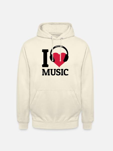 I love Music - Unisex Hoodie - vanilla