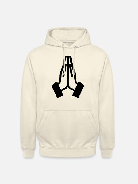 Pray Hands Icon - Unisex Hoodie - vanilla
