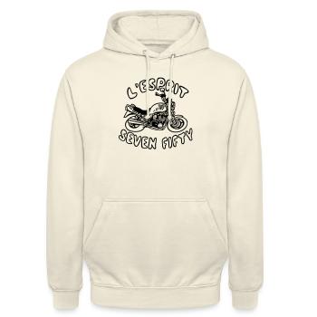 L'esprit Seven Fifty - Sweat-shirt à capuche unisexe - vanille - Devant - Alina (178cm) & Michal (187cm)