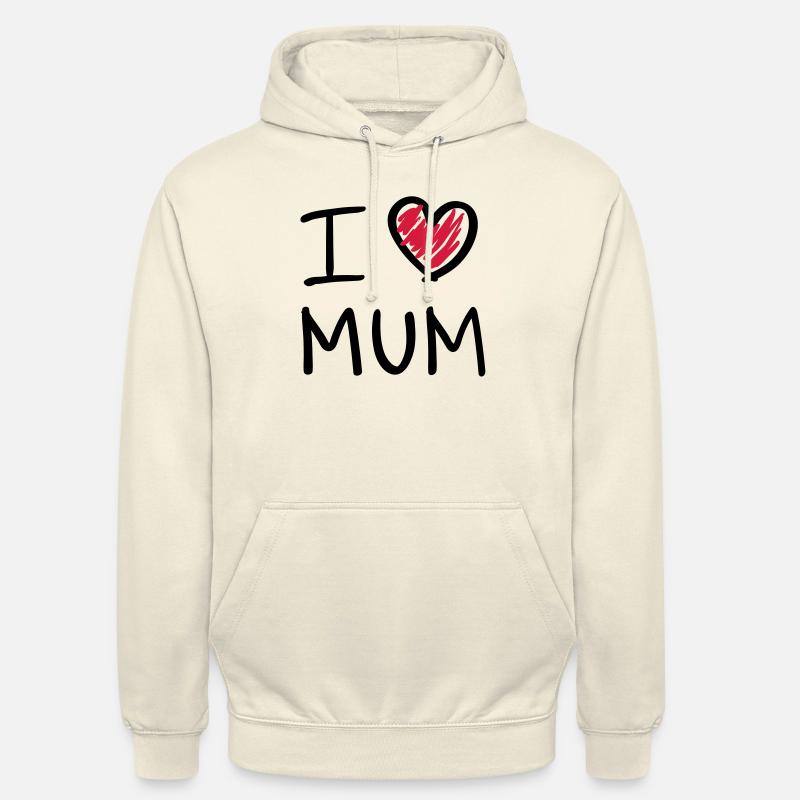 i love maman - Sweat-shirt à capuche unisexe - vanille