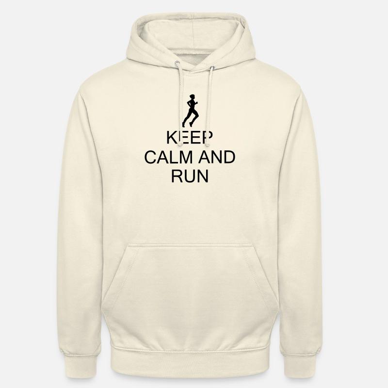 keep Calm and Run - Unisex Hoodie - vanilla