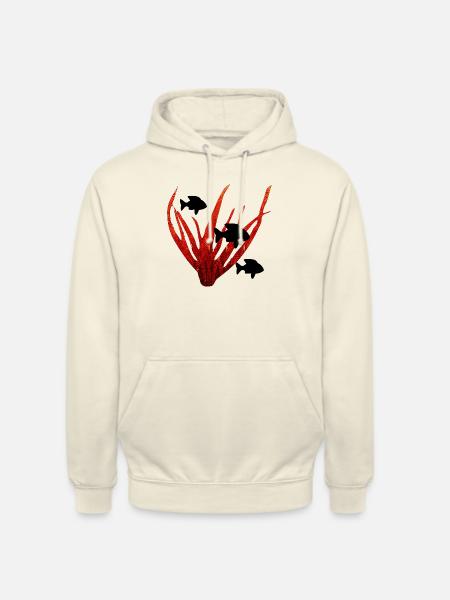 Fisch und KOralle - Unisex Hoodie - Vanille-Milchshake