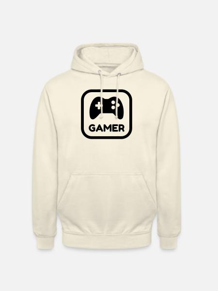 gamer gaming geek game spiller nørd - Hættetrøje unisex - vaniljemilkshake