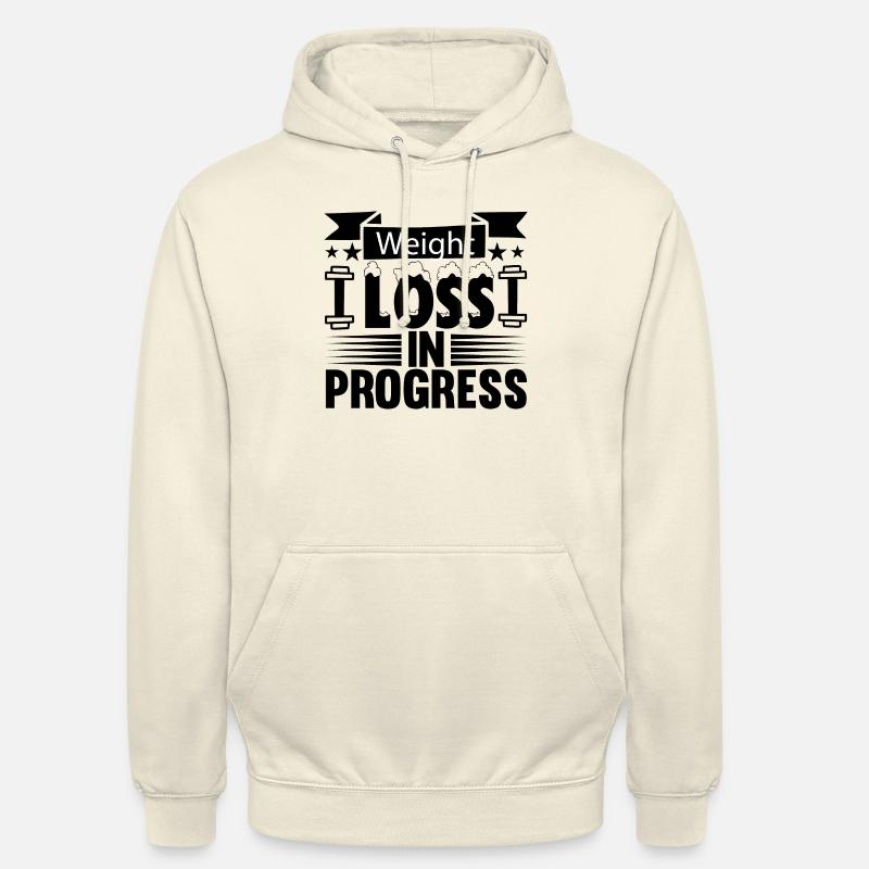 perte de poids en cours - Sweat-shirt à capuche unisexe - vanille