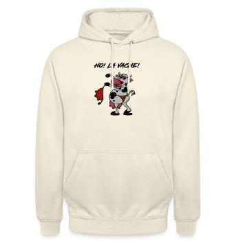 Phrase drôle | message drôle | texte drôle - Sweat-shirt à capuche unisexe - vanille - Devant - Alina (178cm) & Michal (187cm)
