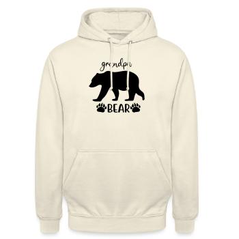 grandpa - Unisex Hoodie - Vanille-Milchshake - Vorne - Alina (178cm) & Michal (187cm)