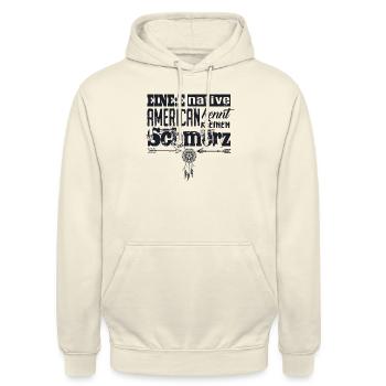 Lustiger Spruch & Satire über Gendern & Wokeness - Unisex Hoodie - Vanille-Milchshake - Vorne - Alina (178cm) & Michal (187cm)