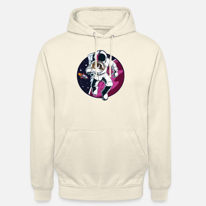 Astronaute Bitcoin dans l’espace - Sweat-shirt à capuche unisexe - vanille