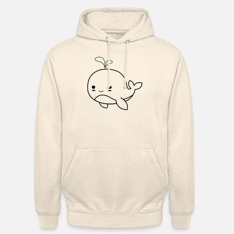Bébé baleine 01 - Sweat-shirt à capuche unisexe - vanille