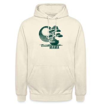 Bonsaï Mama - Sweat-shirt à capuche unisexe - vanille - Devant - Alina (178cm) & Michal (187cm)