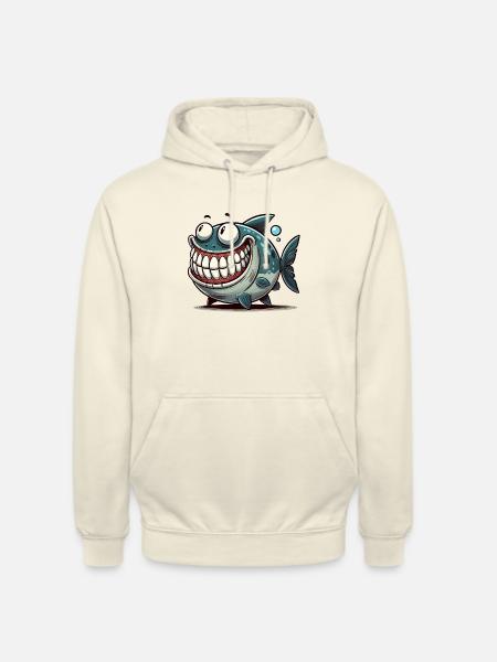 Piranha Comic - Unisex Hoodie - vanilla