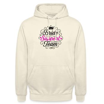 Équipe de soutien à la mariée - Sweat-shirt à capuche unisexe - vanille - Devant - Alina (178cm) & Michal (187cm)
