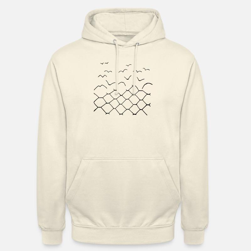 Maschendrahtzaun Vögel - Unisex Hoodie - Vanille-Milchshake