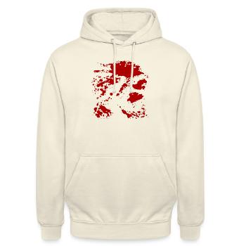 Éclaboussures de sang - Sweat-shirt à capuche unisexe - vanille - Devant - Alina (178cm) & Michal (187cm)