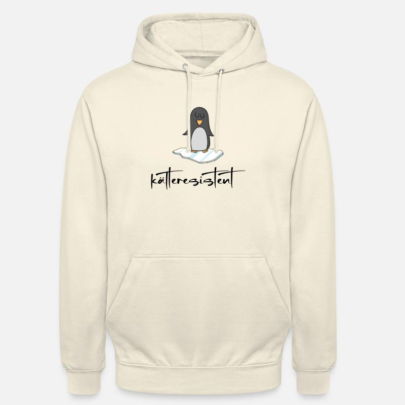 Eisbaden kälteresistenter Eisbader-Pinguin - Unisex Hoodie - Vanille-Milchshake