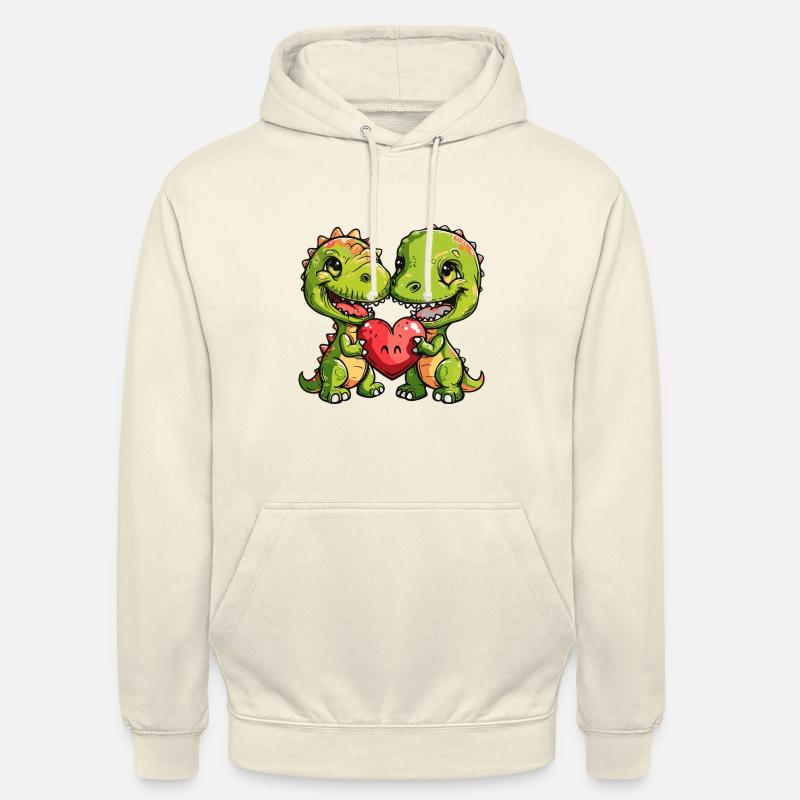 Couple de vers Saint-Valentin - Sweat-shirt à capuche unisexe - vanille
