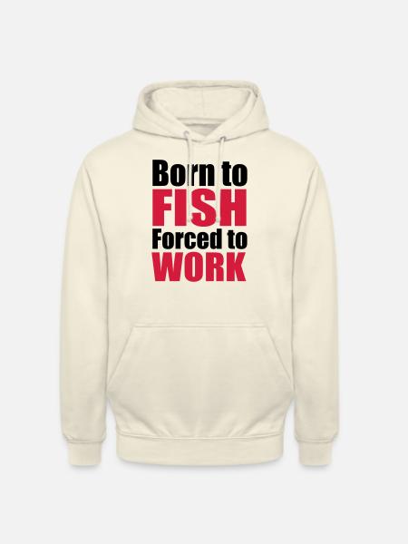 2541614 12494674 fish - Sweat-shirt à capuche unisexe - vanille