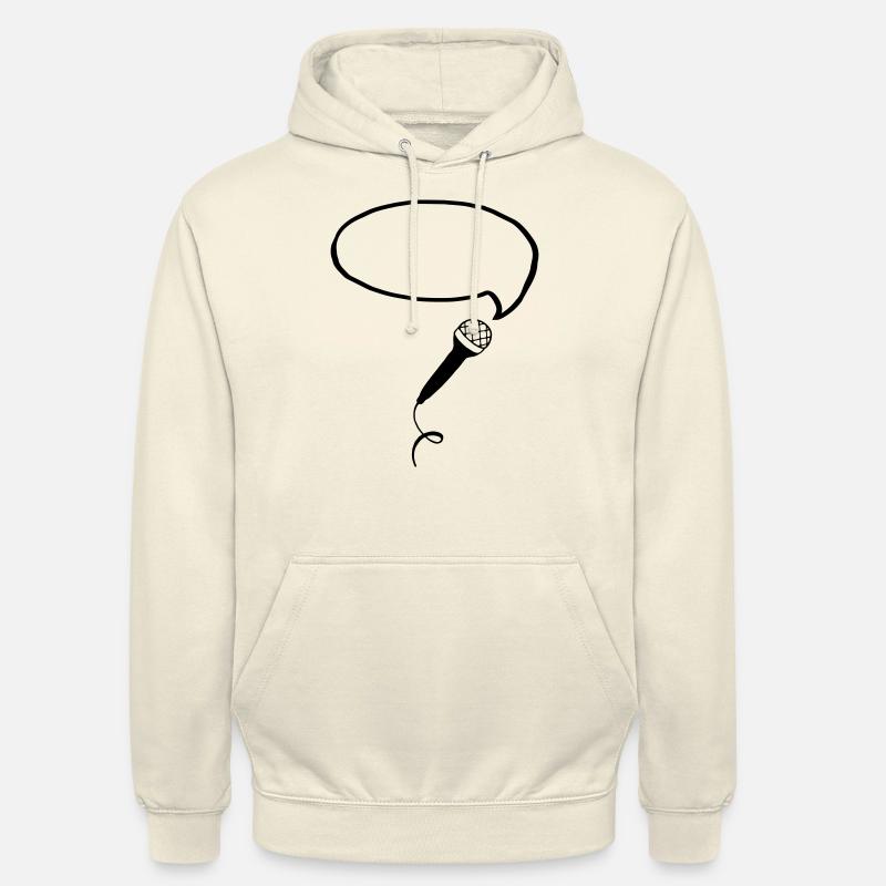 Microphone Bubble (Your Text) - Sweat-shirt à capuche unisexe - vanille