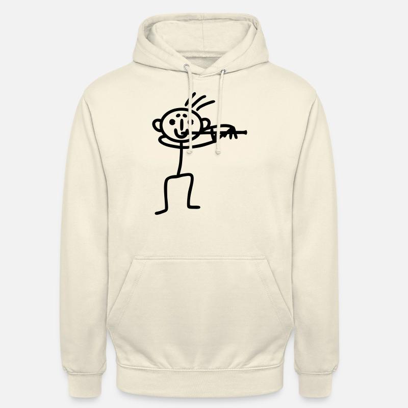 Strichmännchen Querflöte - Unisex Hoodie - Vanille-Milchshake