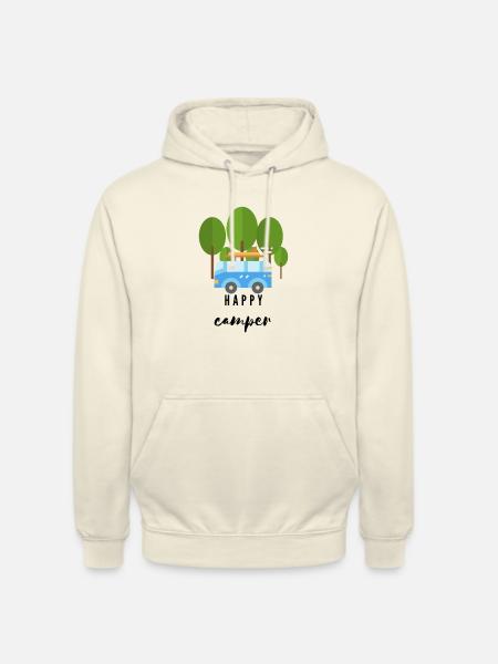 happy camper - road trip - - Unisex Hoodie - vanilla
