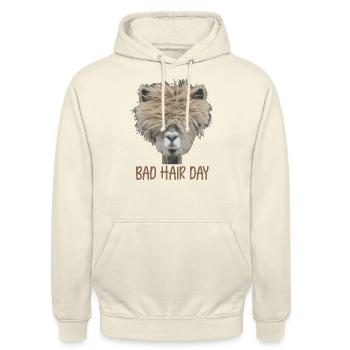 Bad Hair Day - Unisex Hoodie - Vanille-Milchshake - Vorne - Alina (178cm) & Michal (187cm)