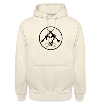 Waffen & Totenkopf - Unisex Hoodie - Vanille-Milchshake - Vorne - Alina (178cm) & Michal (187cm)
