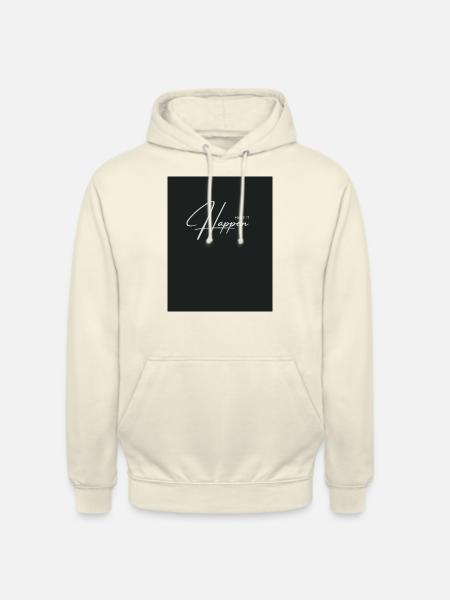 Black Handwriting - Unisex Hoodie - Vanille-Milchshake