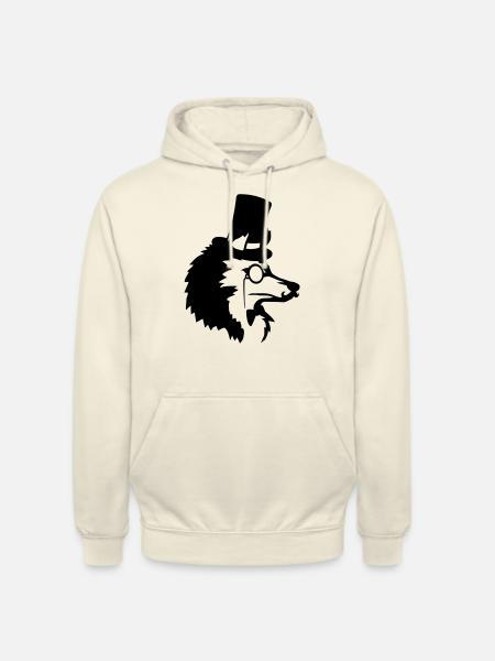 Mr. Wolf Gentlemen Cylinder - Unisex Hoodie - vanilla
