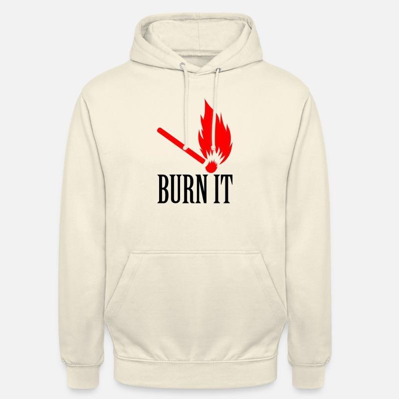 Burn it match - Sweat-shirt à capuche unisexe - vanille