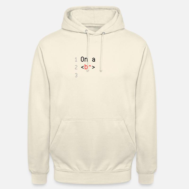Sur une pause html - Sweat-shirt à capuche unisexe - vanille