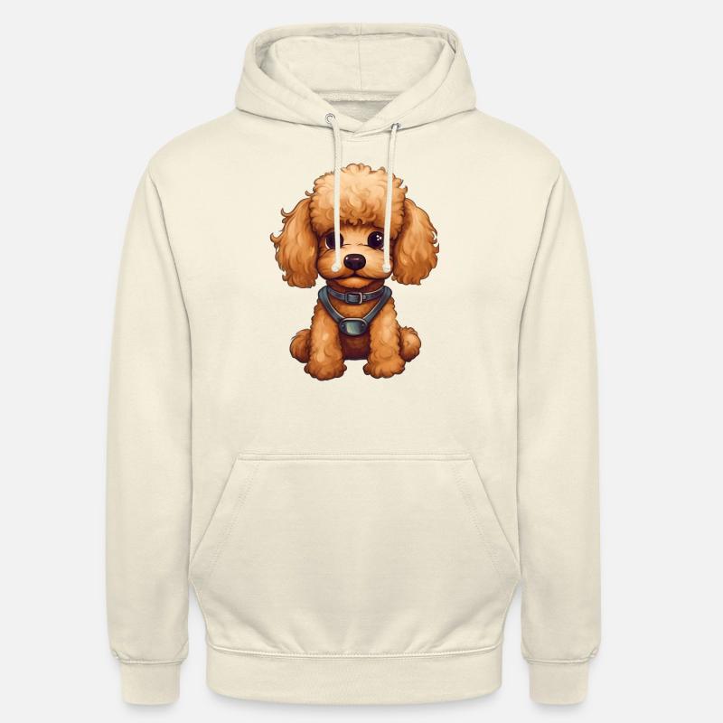 Doux bébé caniche chien - Sweat-shirt à capuche unisexe - vanille