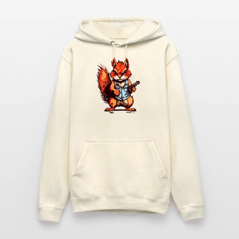 Eichhörnchen als bewaffneter Söldner Unisex Hoodie