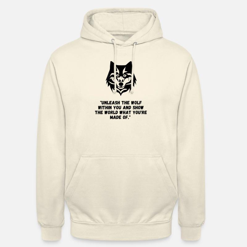Libérez le loup - Sweat-shirt à capuche unisexe - vanille