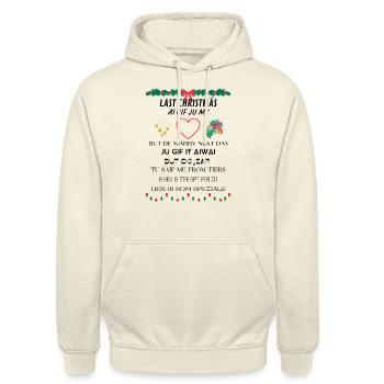 funny Christmas - Unisex Hoodie - Vanille-Milchshake - Vorne - Alina (178cm) & Michal (187cm)