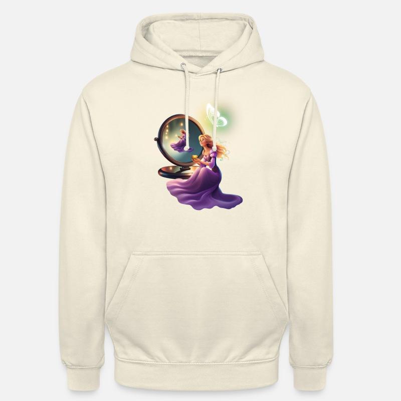 Princesse devant le miroir - Sweat-shirt à capuche unisexe - vanille