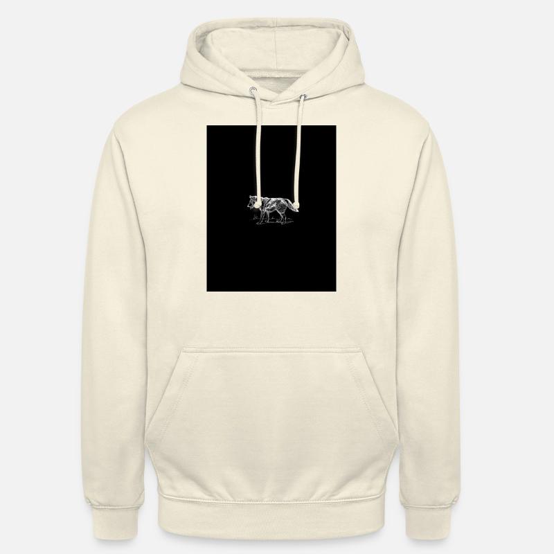 wolf - Sweat-shirt à capuche unisexe - vanille