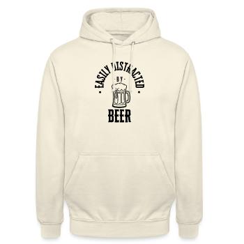 Beer Fan - Unisex Hoodie - Vanille-Milchshake - Vorne - Alina (178cm) & Michal (187cm)