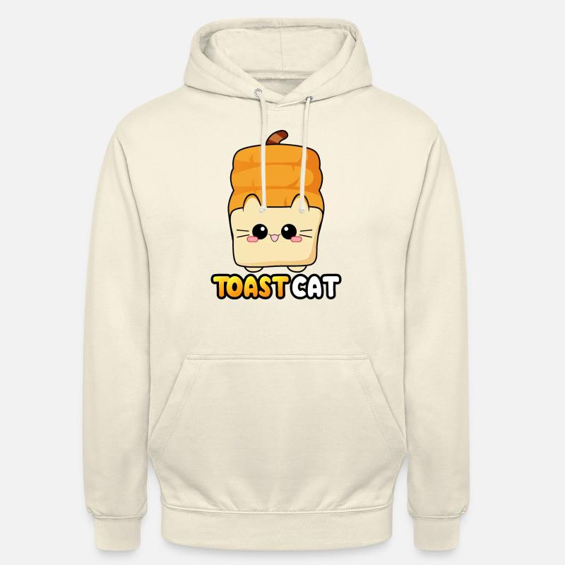 Toast Cat Kitty Bread Cat Bread moodrush - Unisex Hoodie - vanilla