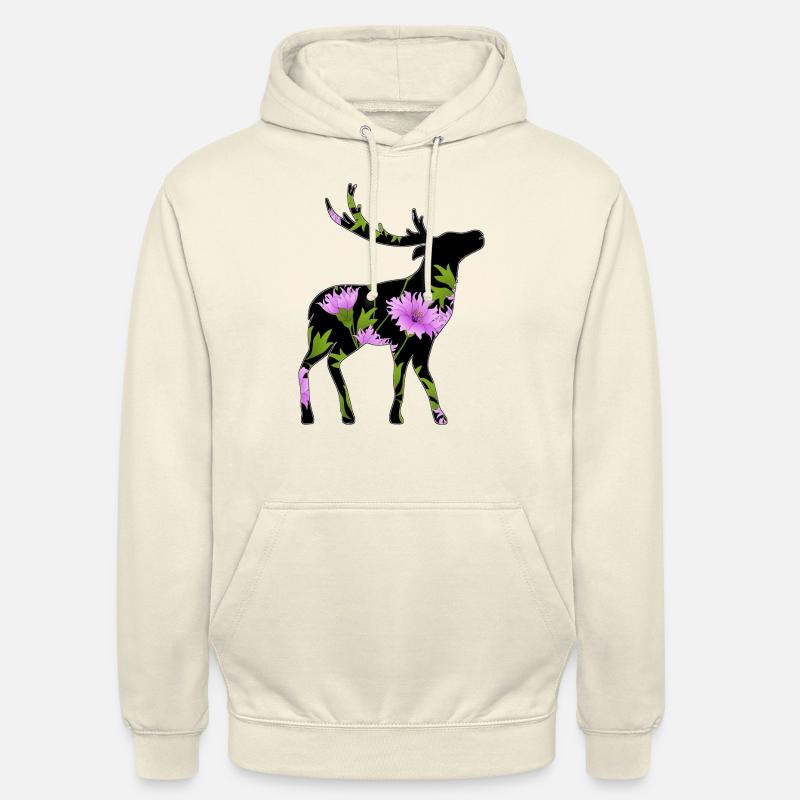 Cerf - Sweat-shirt à capuche unisexe - vanille