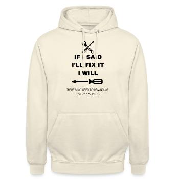 Bricoleur - Sweat-shirt à capuche unisexe - vanille - Devant - Alina (178cm) & Michal (187cm)