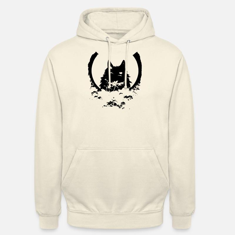 Loup dans la lune - Sweat-shirt à capuche unisexe - vanille