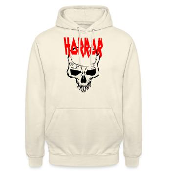 Horror Skull - Unisex Hoodie - Vanille-Milchshake - Vorne - Alina (178cm) & Michal (187cm)