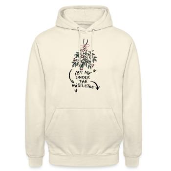 Kiss me - Unisex Hoodie - Vanille-Milchshake - Vorne - Alina (178cm) & Michal (187cm)