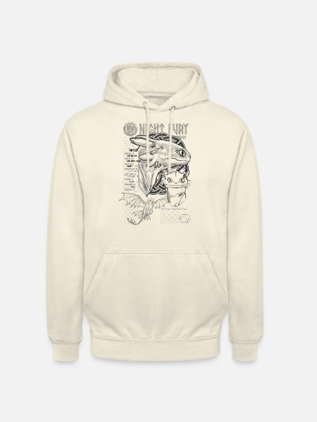 Sådan træner du din Dragon Toothless Night Fury - Hættetrøje unisex - vaniljemilkshake