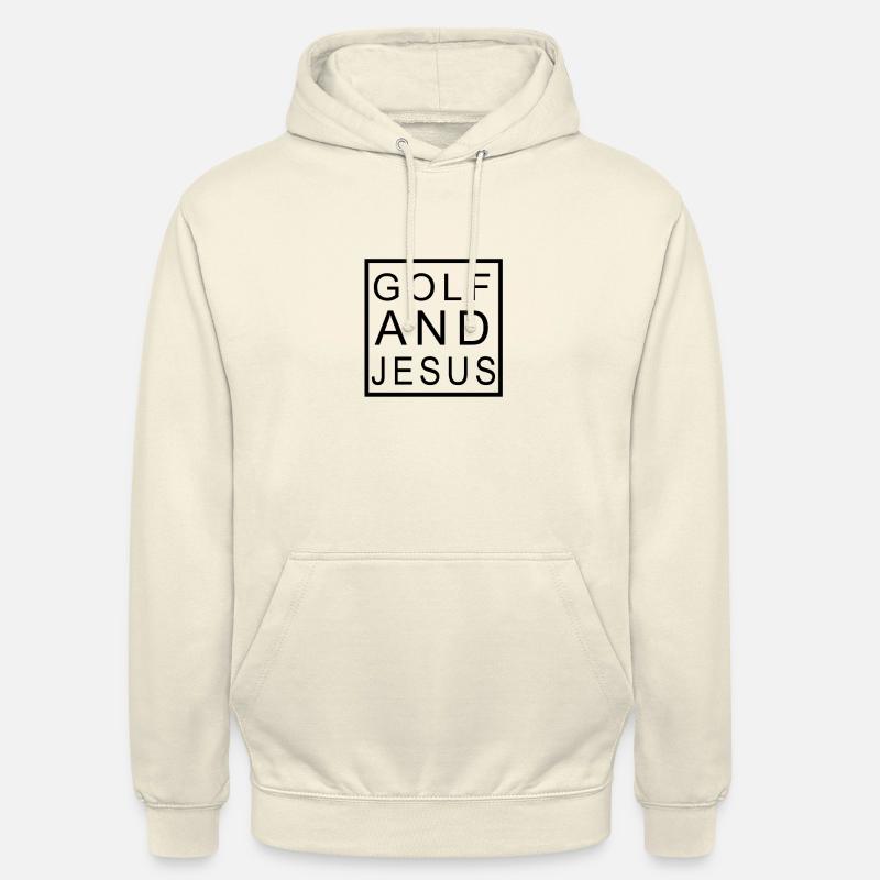 Golf et jésus - Sweat-shirt à capuche unisexe - vanille