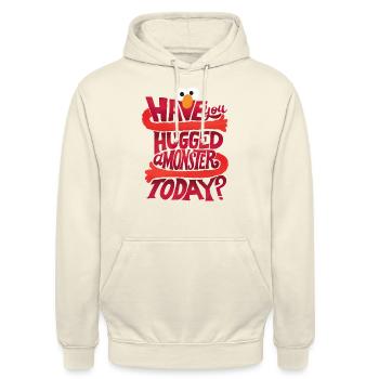 Sesamstraße Design Have You Hugged A Monster Today - Unisex Hoodie - Vanille-Milchshake - Vorne - Alina (178cm) & Michal (187cm)
